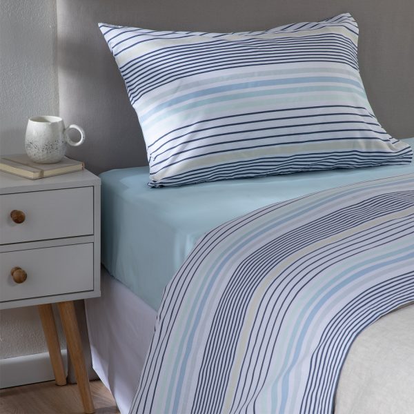 Sabana Zarina Estampada Rayas Azules