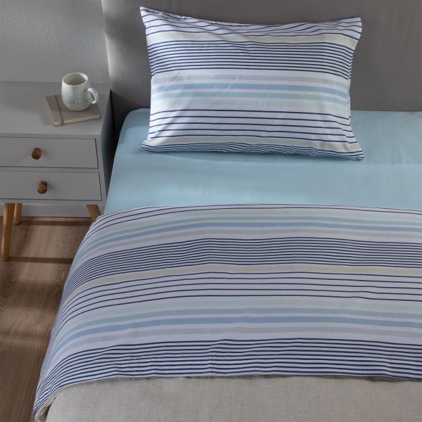Sabana Zarina Estampada Rayas Azules - Imagen 2