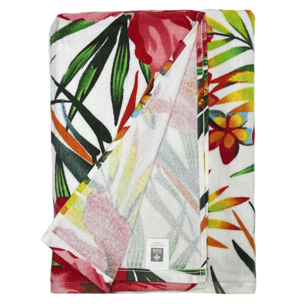 Toalla De Playa Velour Flores - Imagen 2