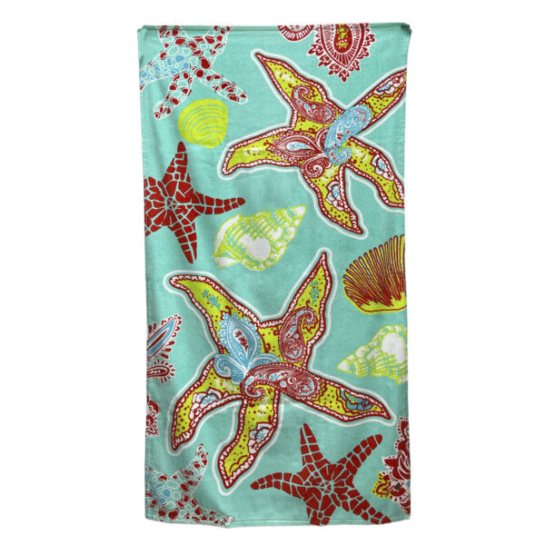 Toalla De Playa Velour Estrella Roja