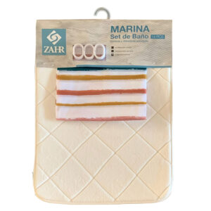 Juego de  Baño Piso + Cortina