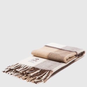 Manta tipo Chalón De Lana Azul