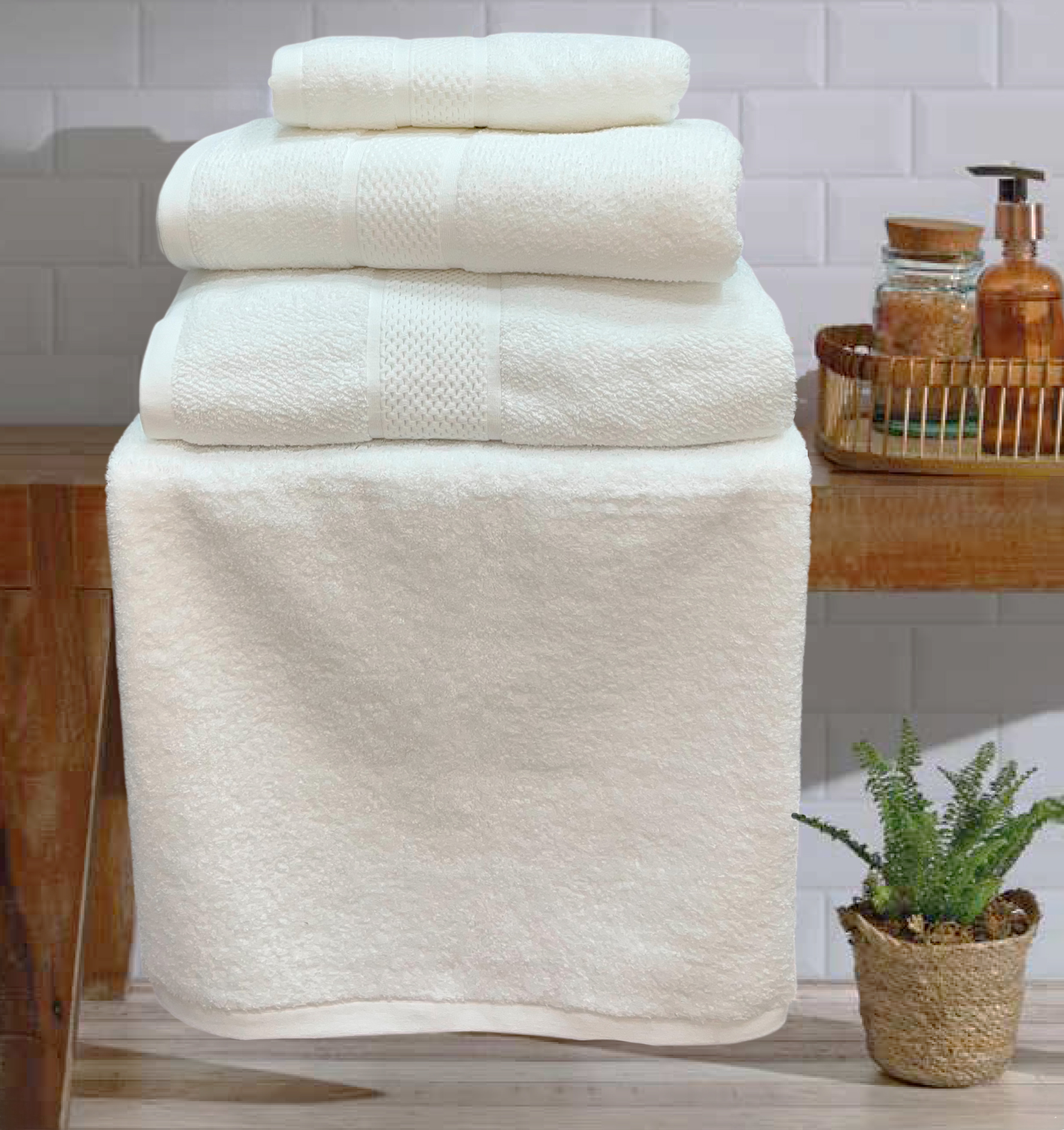 Toallon Baño Blanco 100% Algodón 500 Gramos 160 X 80 Cm 3 Toallon Baño Blanco 100% Algodón 500 Gramos 160 X 80 Cm - Imagen 3