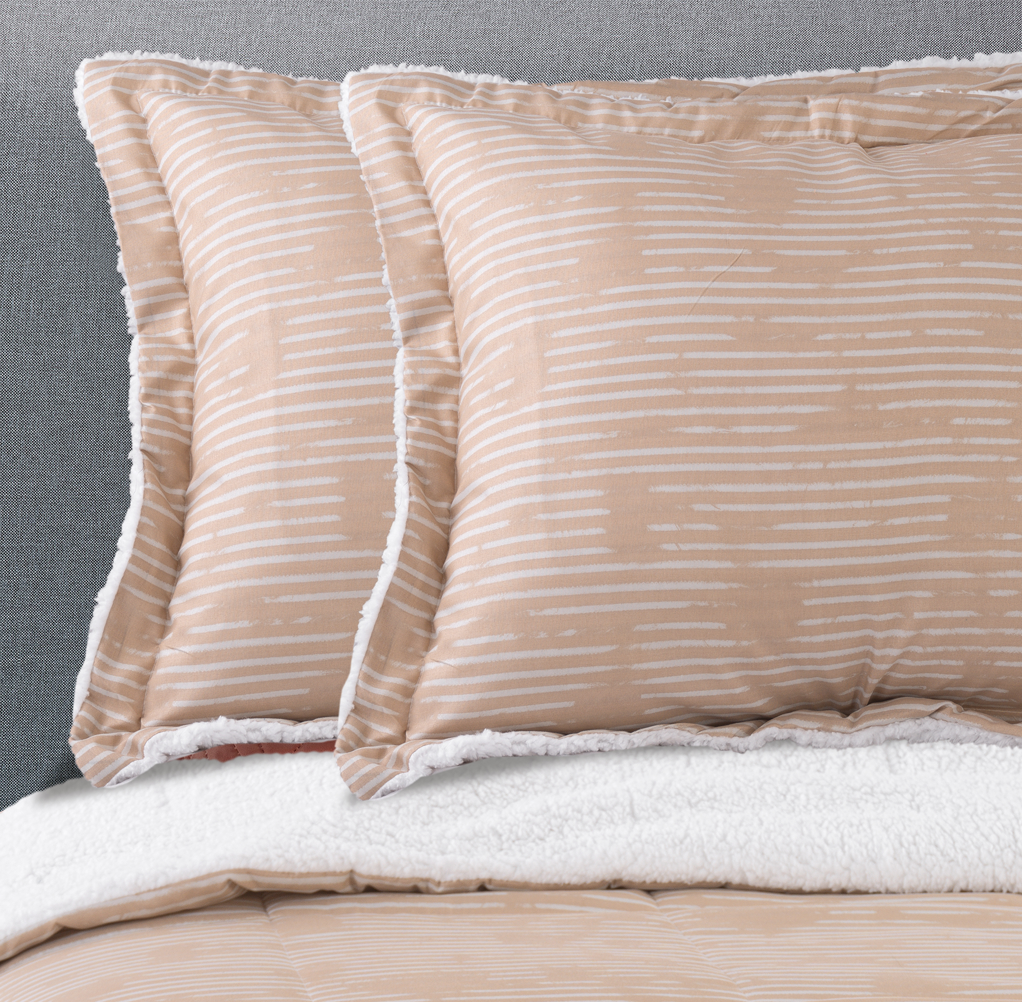 PLUMON ESTAMPADO CON SHERPA KING BEIGE 3 PLUMON ESTAMPADO CON SHERPA KING BEIGE - Imagen 3