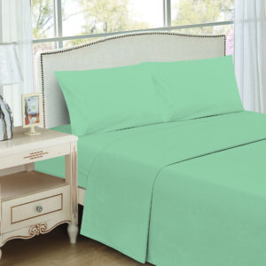 JUEGO DE SABANAS MENTA LISAS KING