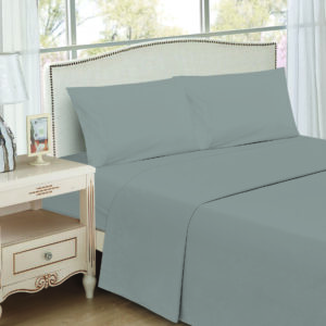 JUEGO DE SABANAS GRIS LISAS KING