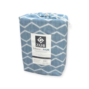 JUEGO SABANAS DE POLAR ESTAMPADAS AZUL 2 PLAZAS
