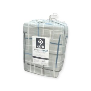 JUEGO SABANAS DE POLAR ESTAMPADAS GRIS 1.5 PLAZA