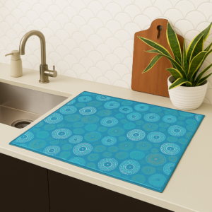 PAÑO SECAPLATO ACOLCHADO CELESTE