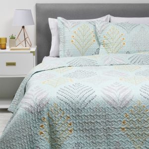 CUBRECAMA ESTAMPADO KING VERDE