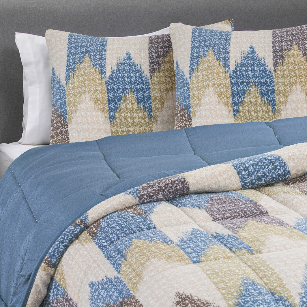 PLUMON CORAL ESTAMPADO KING CELESTE 1 PLUMON CORAL ESTAMPADO KING CELESTE