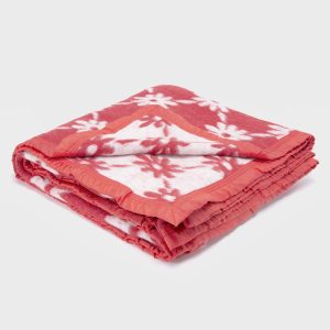 FRAZADA JAQUARD PUNTO ROJO 1P