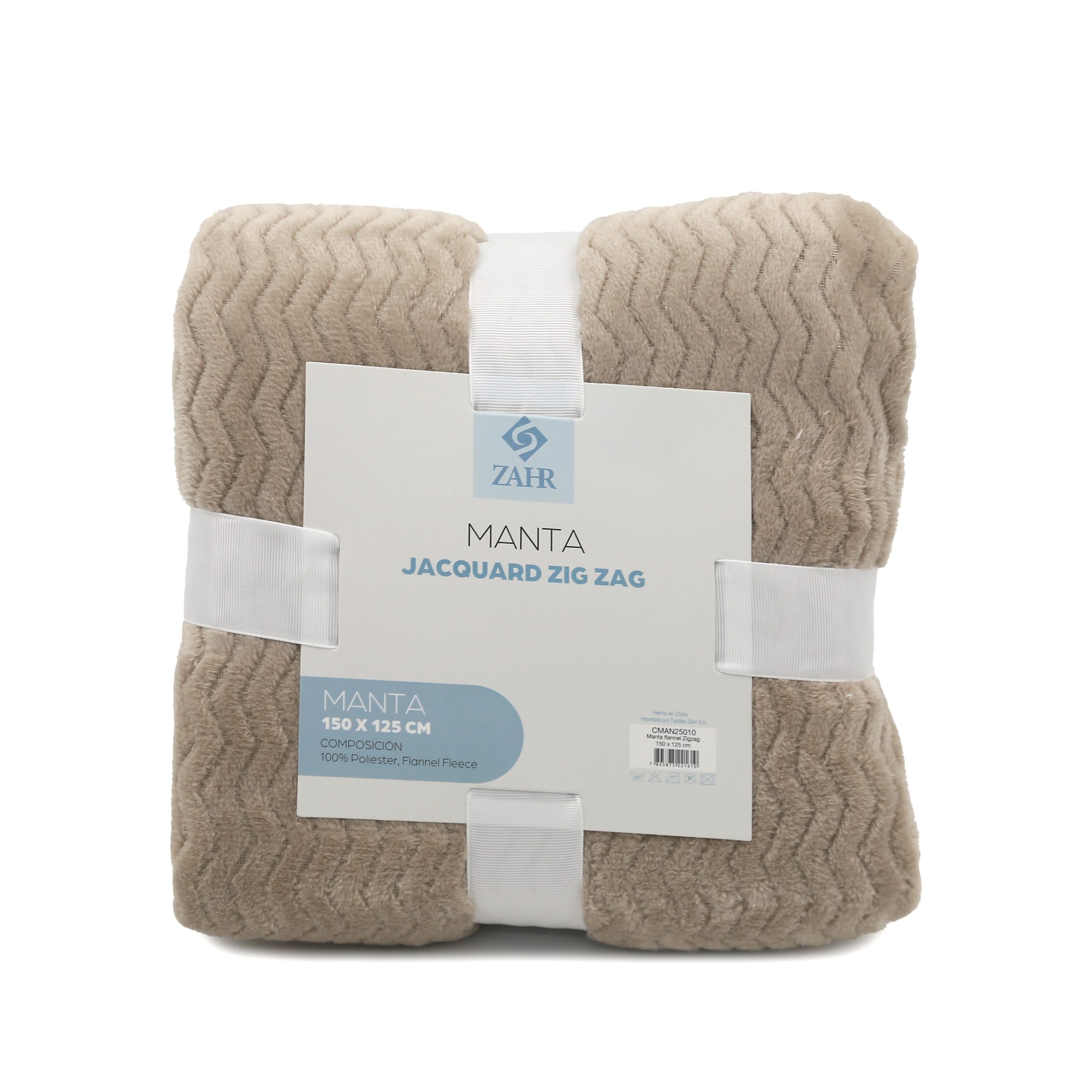 MANTA JACQUARD ZIGZAG BEIGE 1 MANTA JACQUARD ZIGZAG BEIGE