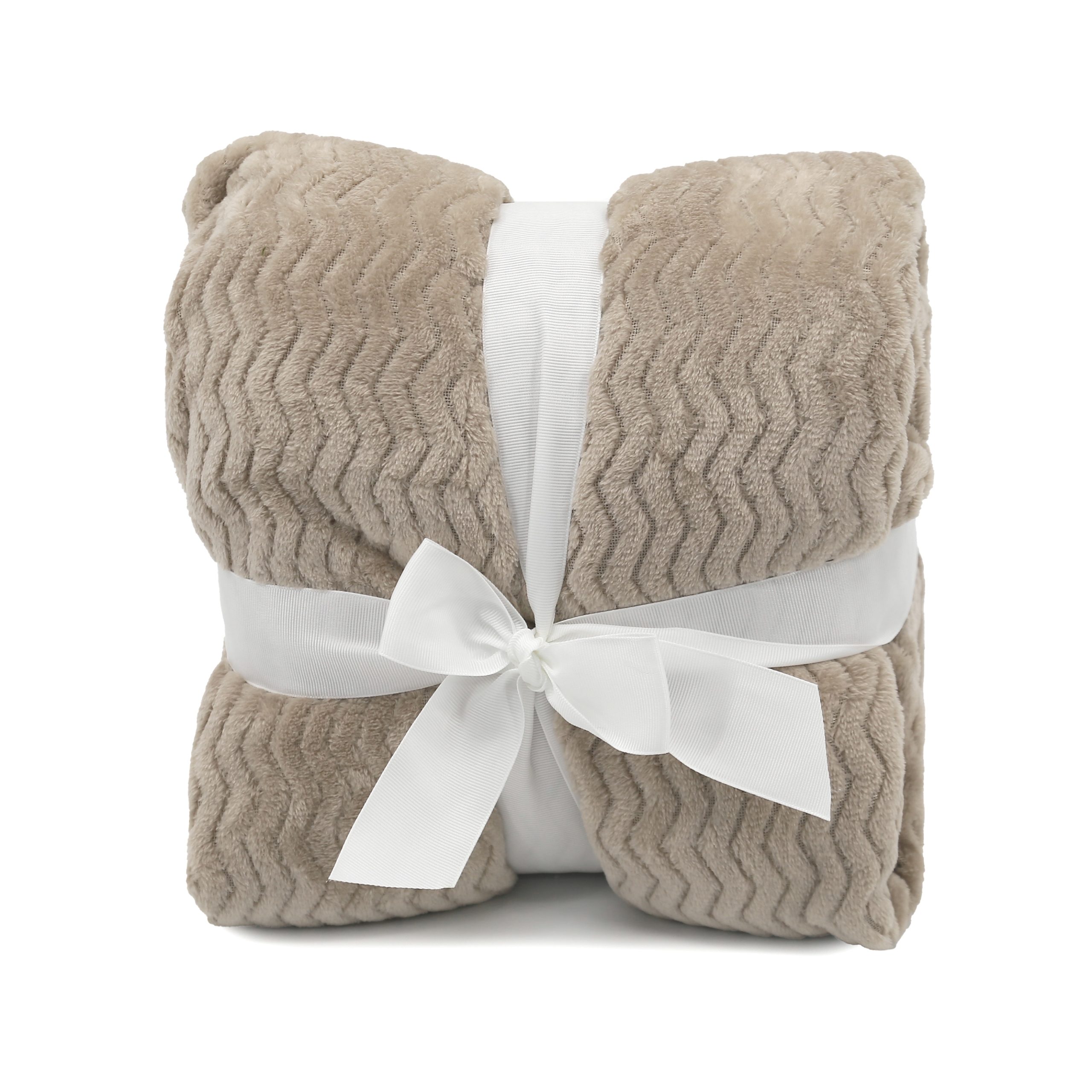 MANTA JACQUARD ZIGZAG BEIGE 2 MANTA JACQUARD ZIGZAG BEIGE - Imagen 2