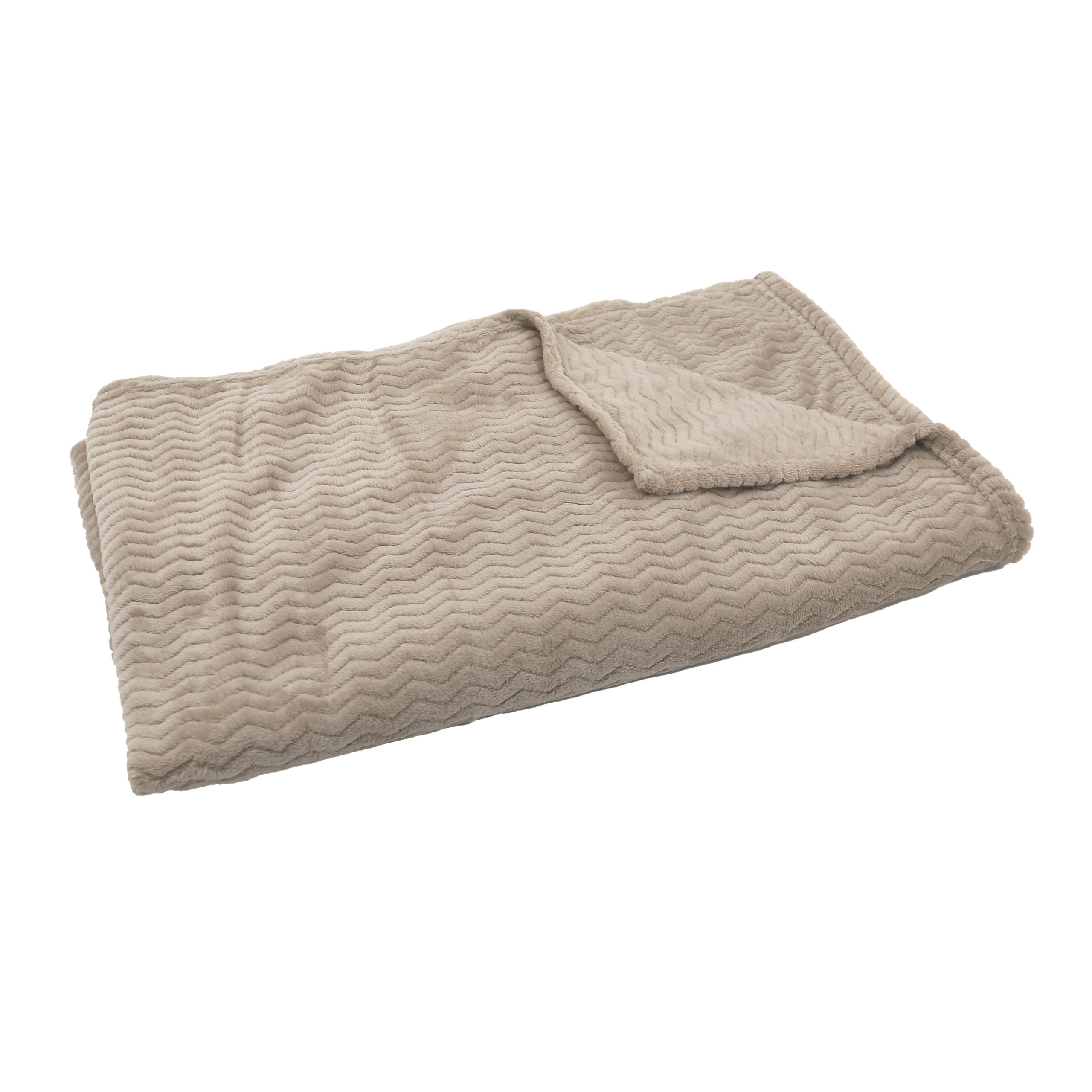 MANTA JACQUARD ZIGZAG BEIGE 3 MANTA JACQUARD ZIGZAG BEIGE - Imagen 3