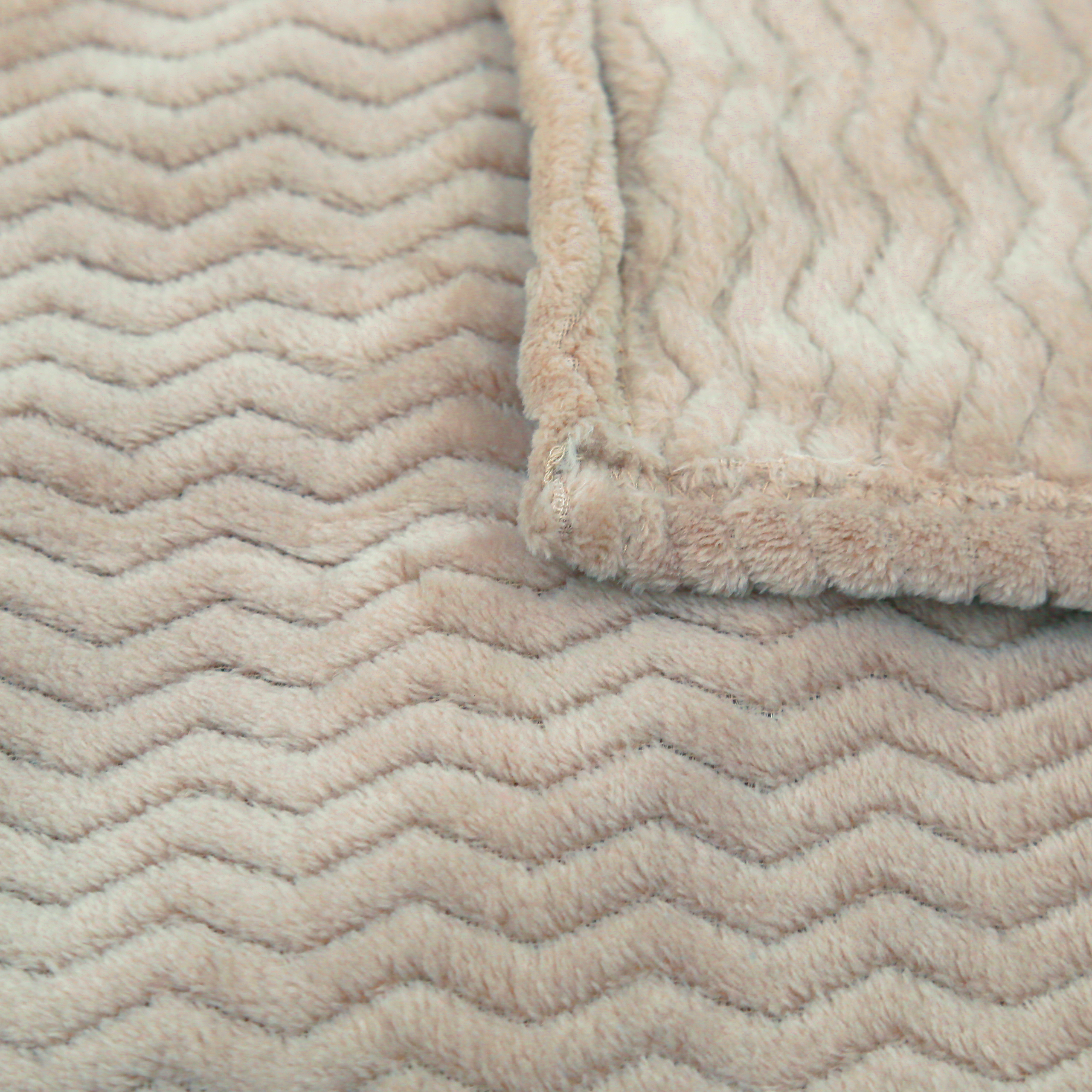 MANTA JACQUARD ZIGZAG BEIGE 4 MANTA JACQUARD ZIGZAG BEIGE - Imagen 4
