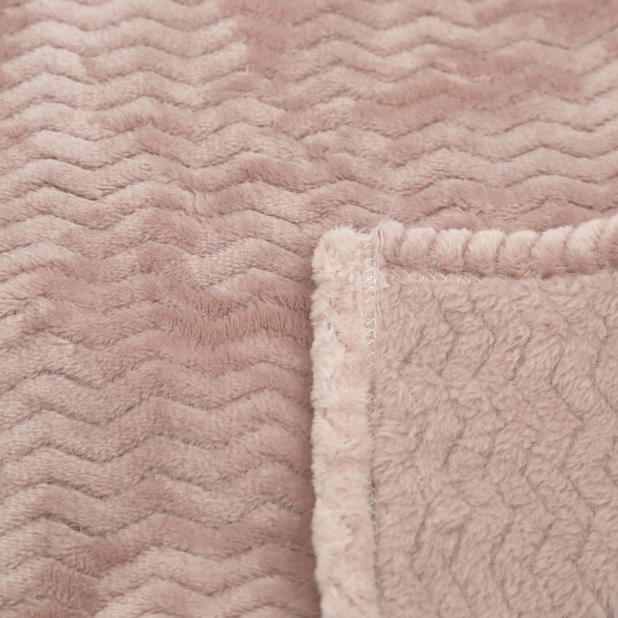 MANTA JACQUARD ZIGZAG ROSA 4 MANTA JACQUARD ZIGZAG ROSA - Imagen 4