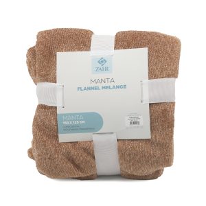MANTA JACQUARD FLANNEL MELANGE CAFÉ