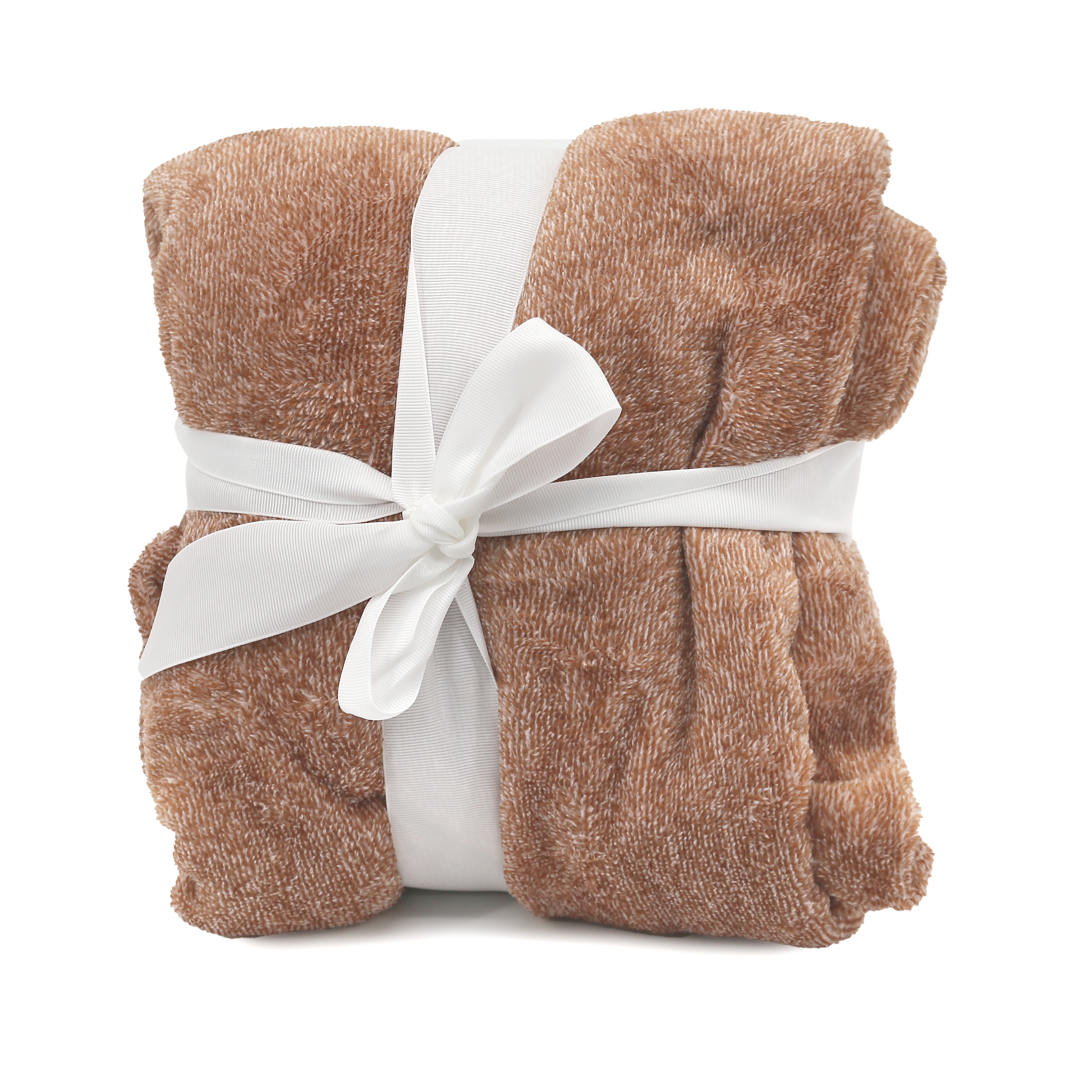 MANTA JACQUARD FLANNEL MELANGE CAFÉ 2 MANTA JACQUARD FLANNEL MELANGE CAFÉ - Imagen 2