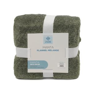 MANTA JACQUARD FLANNEL MELANGE VERDE