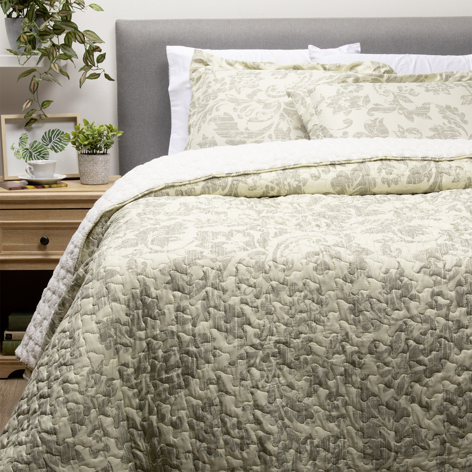 CUBRECAMA SHERPA ESTAMPADO 2 PLAZAS AMARILLO 1 CUBRECAMA SHERPA ESTAMPADO 2 PLAZAS AMARILLO