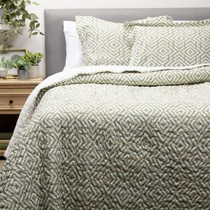 CUBRECAMA SHERPA ESTAMPADO KING VERDE