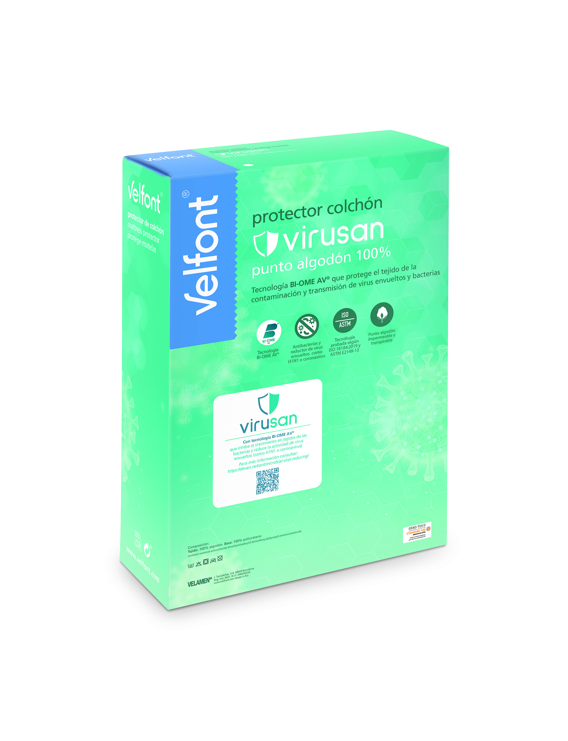 CUBRE COLCHÓN VIRUSAN IMPERMEABLE 2 PLAZAS 1 CUBRE COLCHÓN VIRUSAN IMPERMEABLE 2 PLAZAS