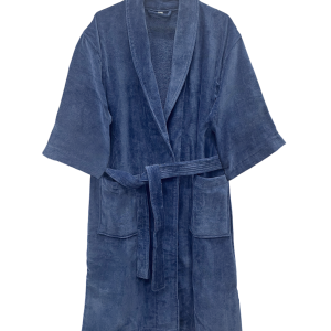BATA ALGODÓN TIPO TOALLA AZUL L/XL