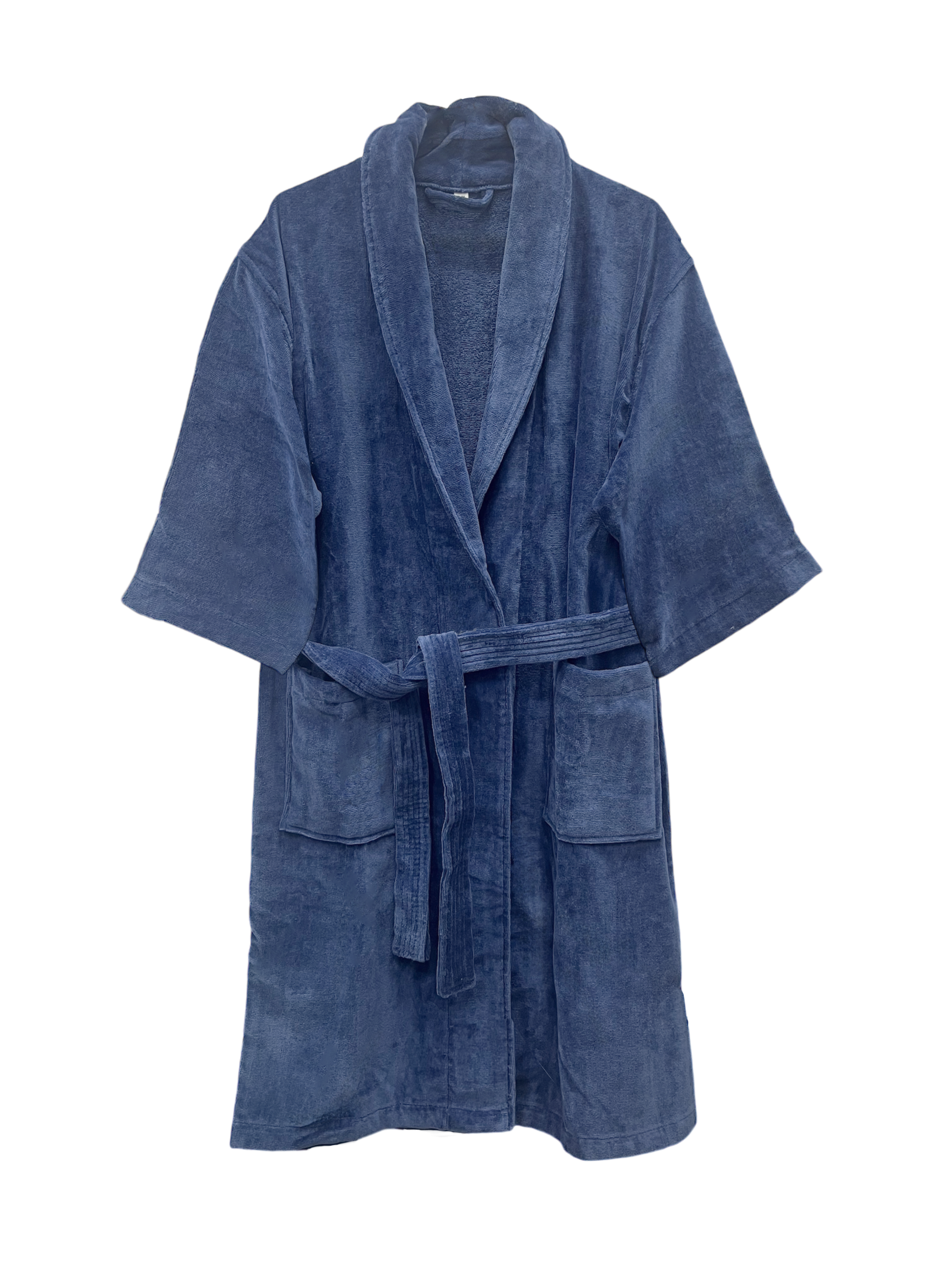BATA ALGODÓN TIPO TOALLA AZUL L/XL 1 BATA ALGODÓN TIPO TOALLA AZUL L/XL
