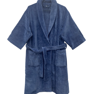BATA ALGODÓN TIPO TOALLA AZUL S/M