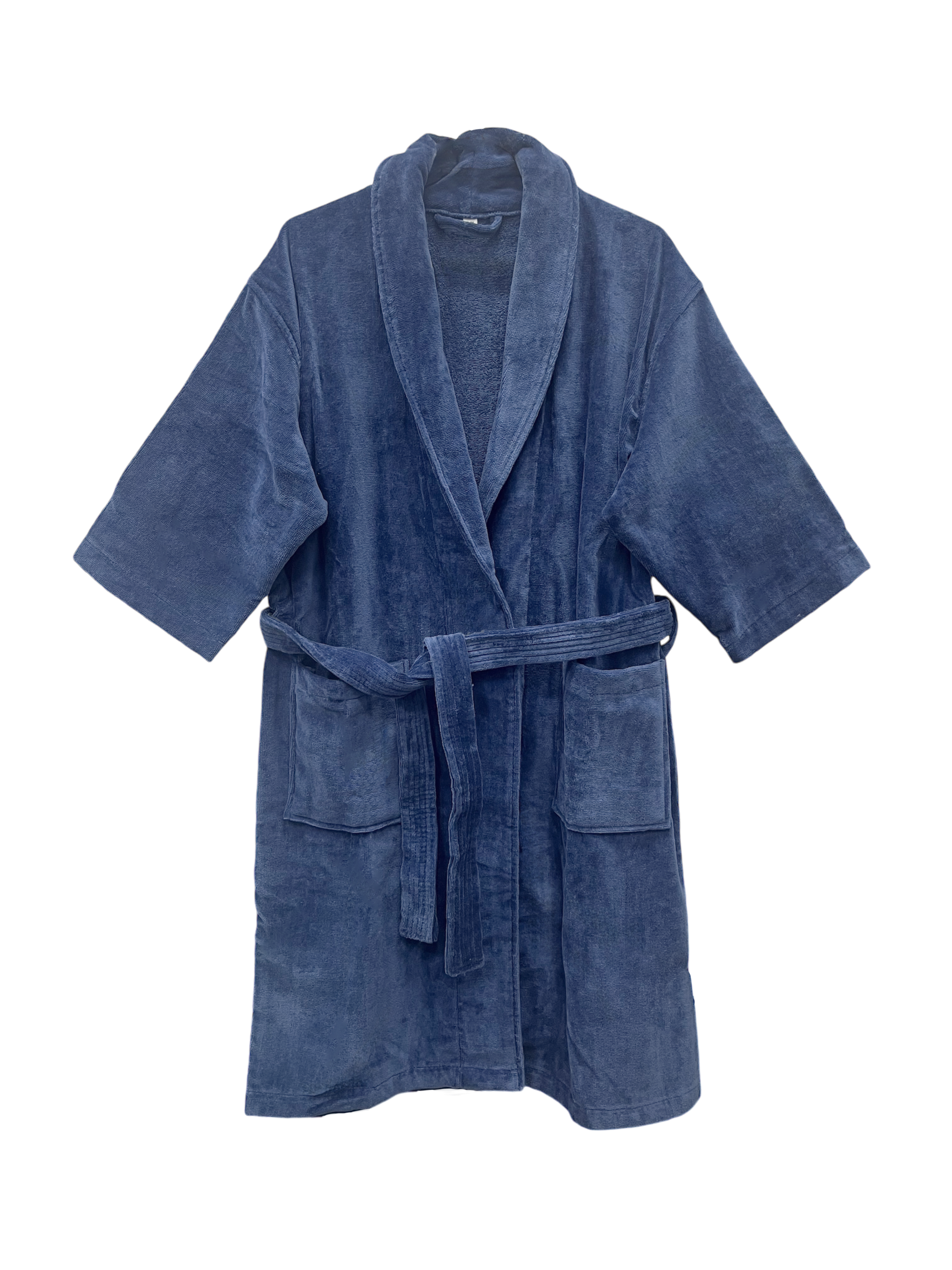 BATA ALGODÓN TIPO TOALLA AZUL S/M 1 BATA ALGODÓN TIPO TOALLA AZUL S/M