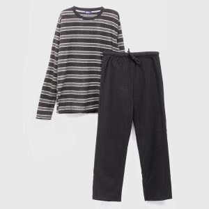 PIJAMA POLAR ESTAMPADO LARGO HOMBRE MARENGO