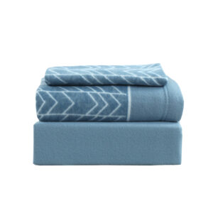 JUEGO SABANAS DE POLAR ESTAMPADAS AZUL 1,5P