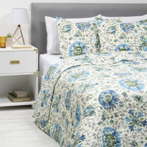 CUBRECAMA ESTAMPADO KING BLANCO