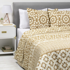 CUBRECAMA ESTAMPADO KING CAFÉ