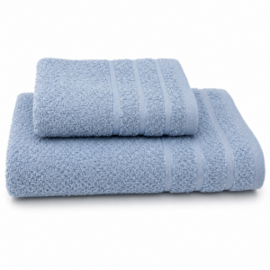 TOALLA BAÑO BRODERI CON RELIEVE CELESTE