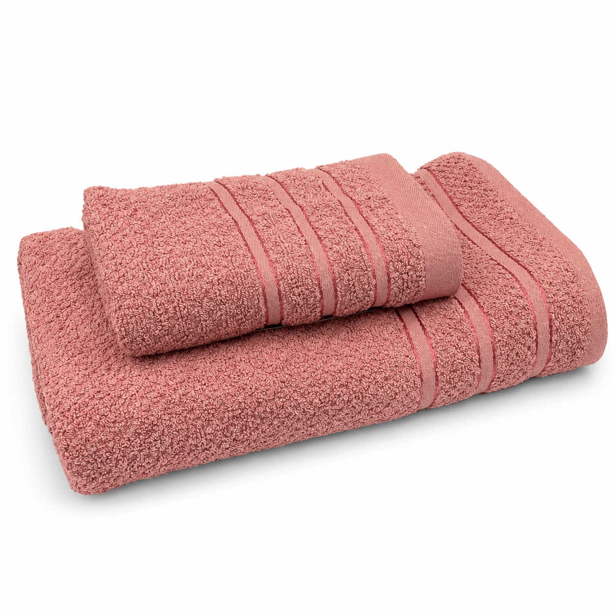 TOALLA BAÑO BRODERI LISO ROSA 1 TOALLA BAÑO BRODERI LISO ROSA