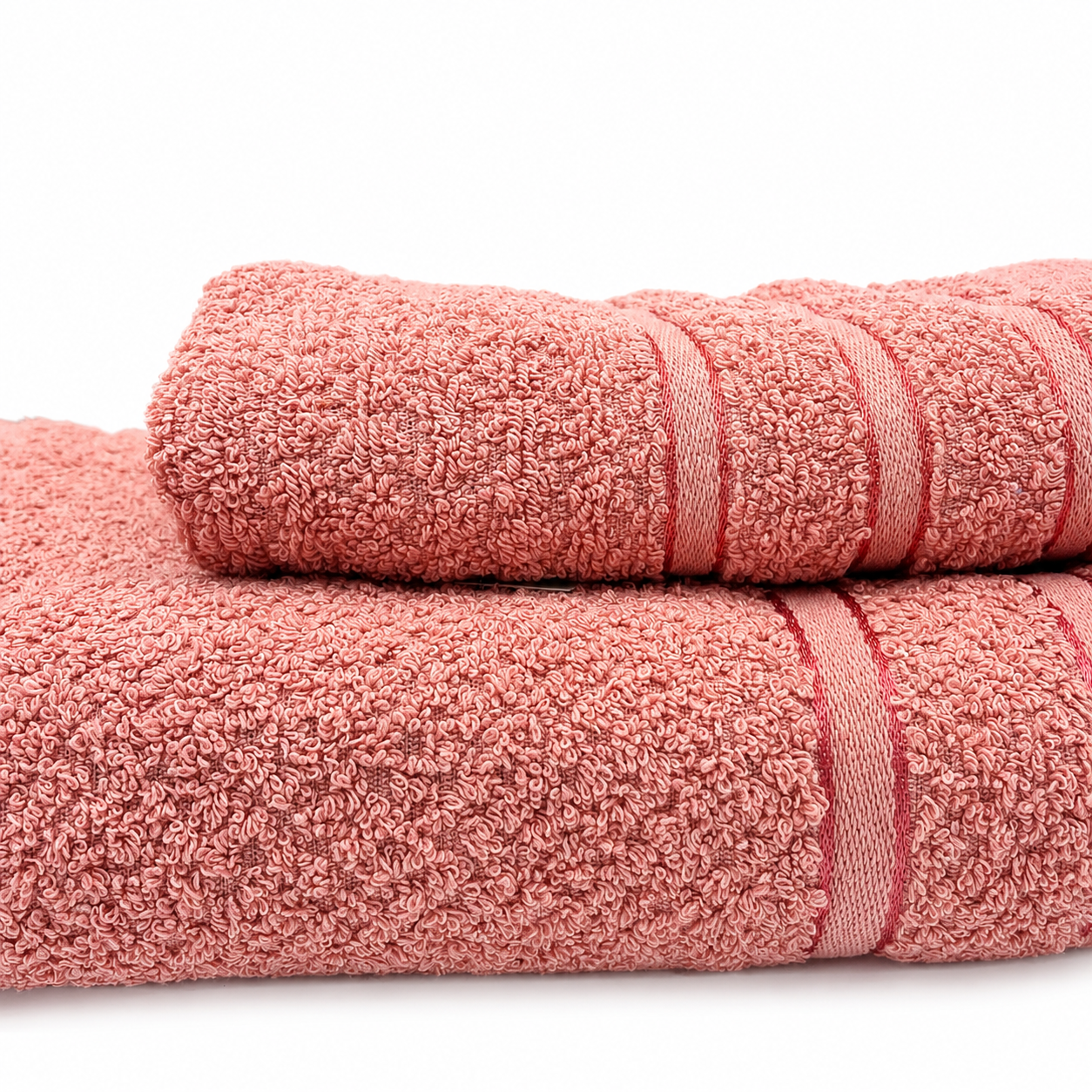 TOALLA BAÑO BRODERI LISO ROSA 2 TOALLA BAÑO BRODERI LISO ROSA - Imagen 2