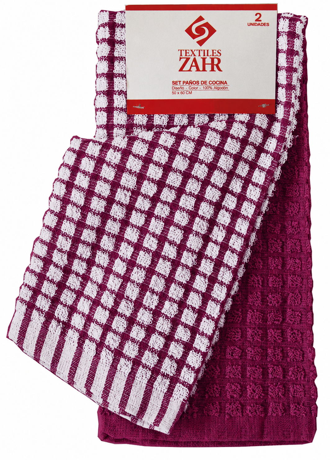 SET 2 UNIDADES PAÑO PANAL ROJO 1 SET 2 UNIDADES PAÑO PANAL ROJO